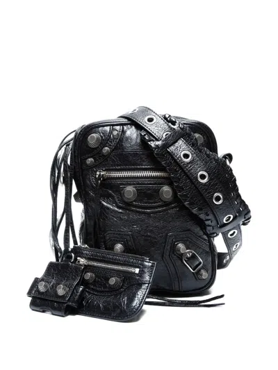 Pre-owned Balenciaga 2020-2025s Le Cagole Cross Body Bag In Black