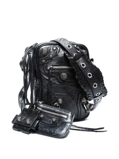 Pre-owned Balenciaga 2020-2025s Le Cagole Cross Body Bag In Black