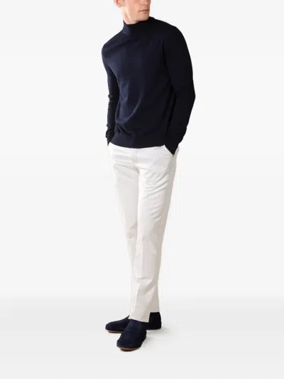 Aurélien Roll-neck Cashwool Pullover In Blue