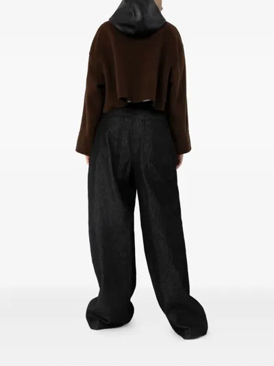 Meotine Karla Cropped Jacket In Brown