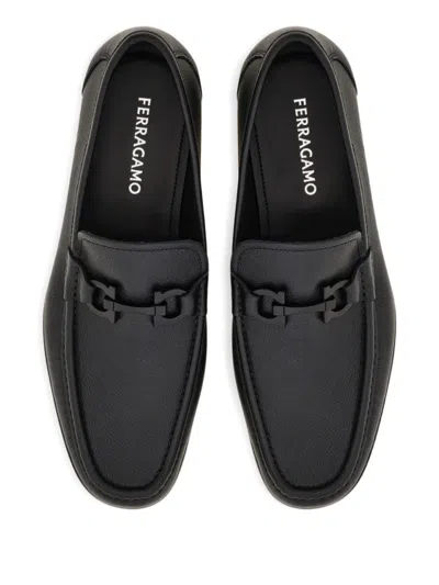 Ferragamo Gancini-buckle Loafer In Animal Print