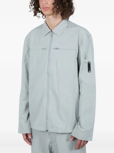 A-cold-wall* Gaussian Zip-fastening Overshirt In Gray