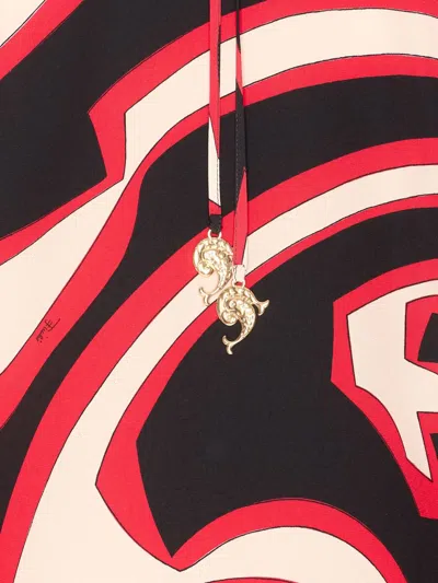 Pucci Abstract Print Kaftan Tie Neck In Multi