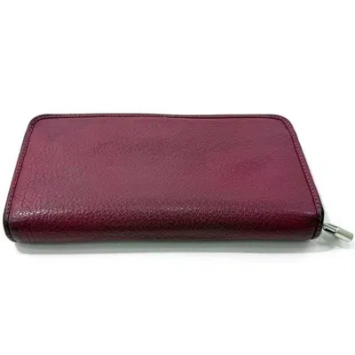 Pre-owned Loewe Pink Leather Long Wallet (bi-fold) ()