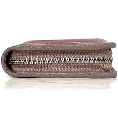 Pre-owned Loewe Pink Leather Coin Purse/coin Case ()