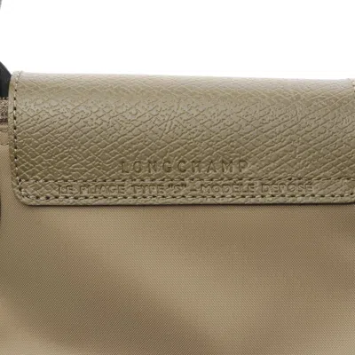 Longchamp Le Pliage Khaki Nylon Leather Tote Bag In Brown
