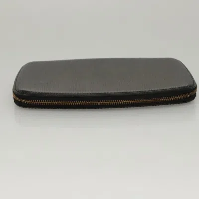 Pre-owned Louis Vuitton Agenda Black Leather Wallet  ()