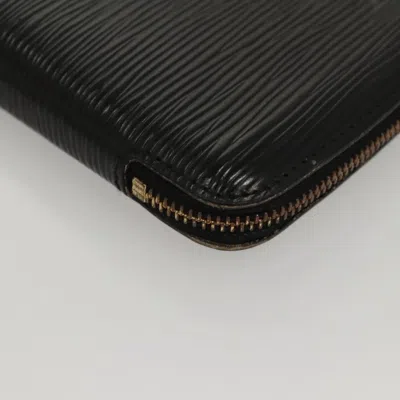 Pre-owned Louis Vuitton Agenda Black Leather Wallet  ()