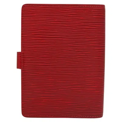 Pre-owned Louis Vuitton Agenda Pm Red Leather Wallet  ()