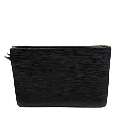Pre-owned Louis Vuitton Black Epi Leather Clutch Bag ()