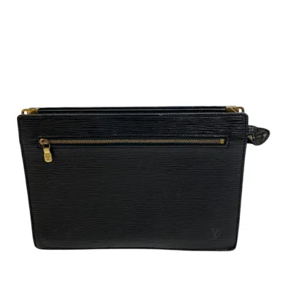 Pre-owned Louis Vuitton Black Epi Leather Clutch Bag ()