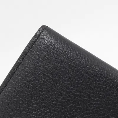 Pre-owned Louis Vuitton Black Leather Wallet (tri-fold) ()