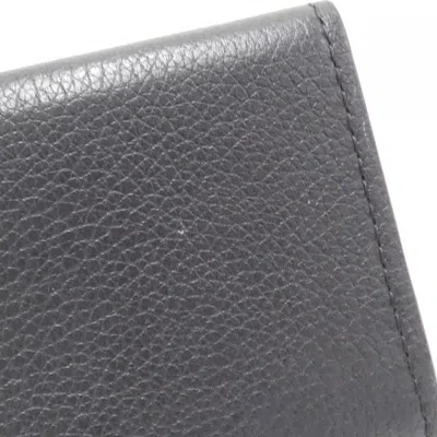 Pre-owned Louis Vuitton Black Leather Wallet (tri-fold) ()