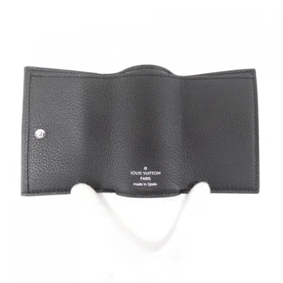 Pre-owned Louis Vuitton Black Leather Wallet (tri-fold) ()