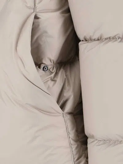 K-way Beige Minimalist Jacket With Front Zipper Closure In Neutral