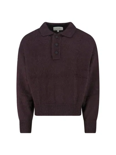 Studio Nicholson Classic Knit Sweater In Rich Brown Hue In Brown