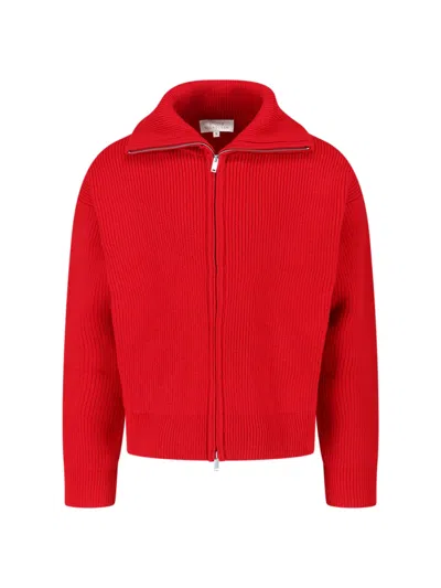 Studio Nicholson Classic Knit Sweater In Rich Red Hue In Red