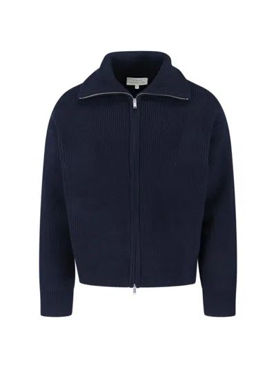 Studio Nicholson Neutral Textured Knit Sweater Collection In Blue