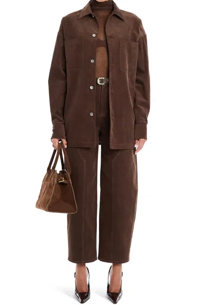 Ser.o.ya Fabi Corduroy Pant In Slate Brown In Brown