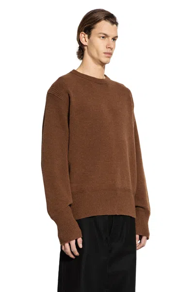 Taiga Takahashi Lot.507 Athletic Crewneck Sweater In Brown