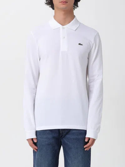 Lacoste Loose Fit Pique Polo Shirt In White