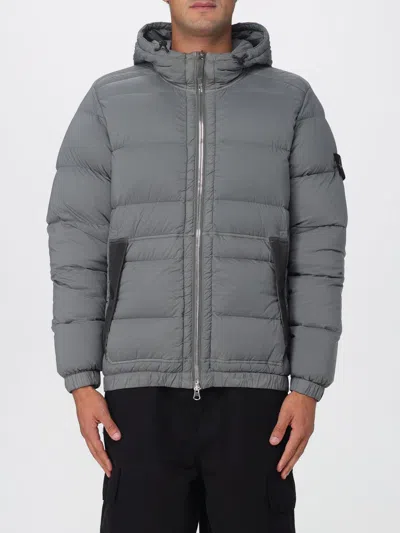 Stone Island 4100040 Seamless Tunnel Nylon Down-tc Down Jacket In Gray