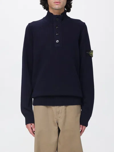 Stone Island Premium Wool Blend Sweater In Blue