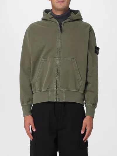 Stone Island 6100017 Organic Panama Cotton 'old' Effect In Green
