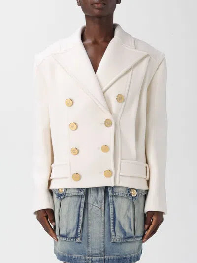 Balmain Double-breasted Wool And Cashmere-blend Felt Jacket In Neutral