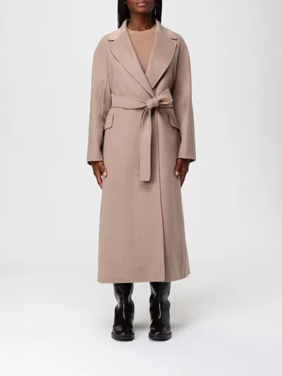 Max Mara Coat  Woman Color Beige In Neutral
