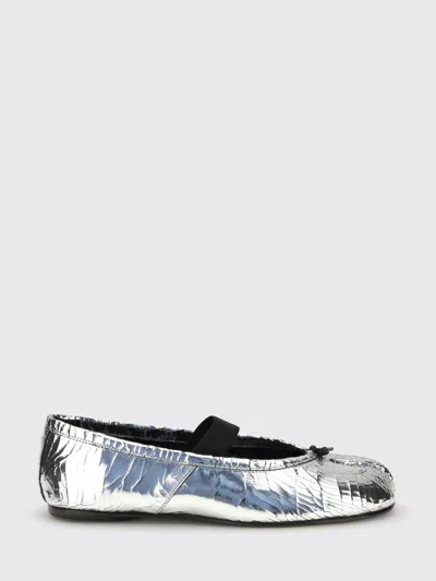 Maison Margiela Tabi Ballerina Broken Mirror Shoes In Metallic
