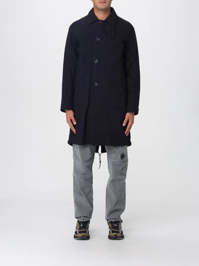 C.p. Company Coat C. P. Company Men Color Blue In Blue