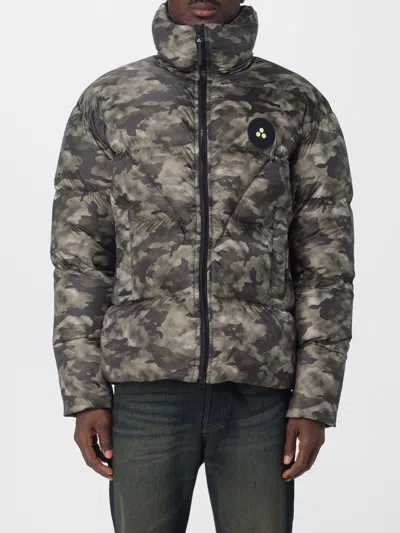 Peuterey Dark Green Puffer Jacket In Multi