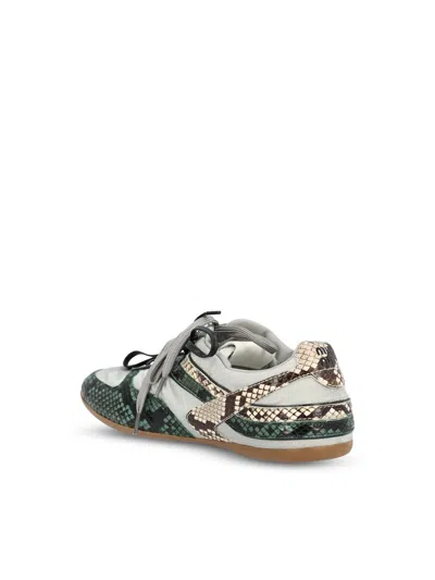 Miu Miu Gymnasium Technical Fabric And Python-print Ayers Leather Sneakers In Multi