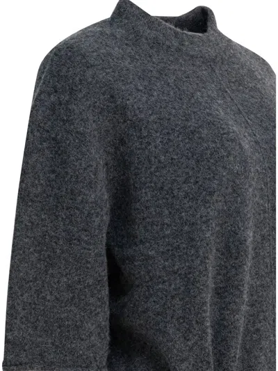 Umarmung Wool-blend Crew-neck Sweater Knitwear Grey In Gray