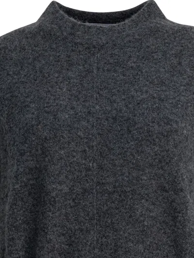 Umarmung Wool-blend Crew-neck Sweater Knitwear Grey In Gray