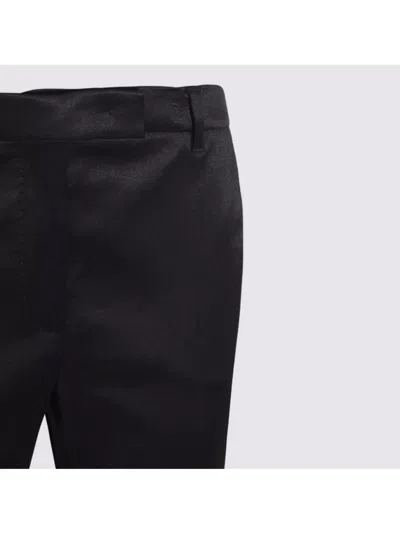 Incotex Relaxed Trousers With Satin Finish And Pockets In Black
