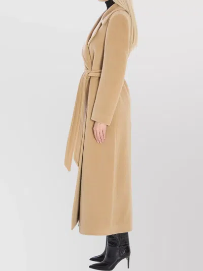 Tagliatore Maxi Coat With Belt Loops And Pockets In Brown