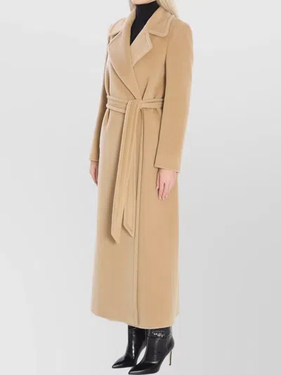 Tagliatore Maxi Coat With Belt Loops And Pockets In Brown