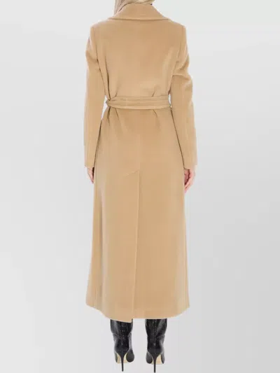 Tagliatore Maxi Coat With Belt Loops And Pockets In Brown