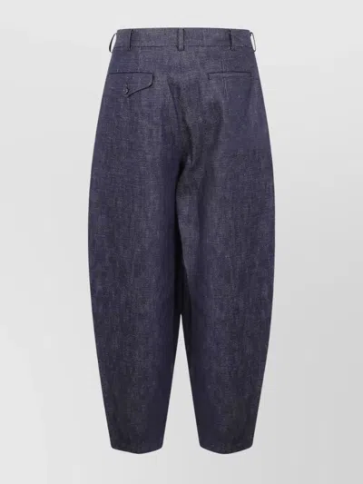 Comme Des Garçons Wide Leg Trousers With Pleats And Pockets In Blue