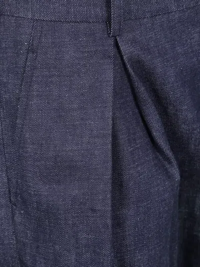 Comme Des Garçons Wide Leg Trousers With Pleats And Pockets In Blue