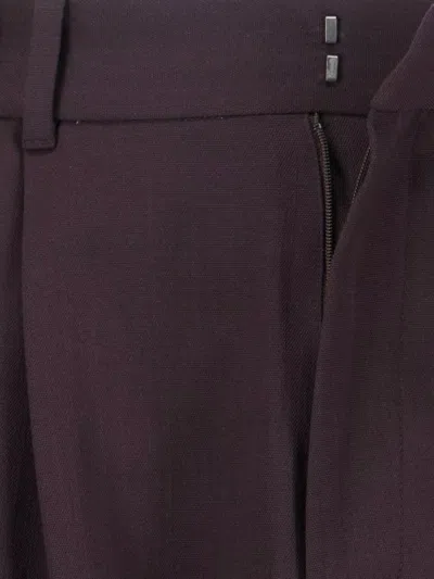 Studio Nicholson Straight Trousers With Pleats And Pockets In Brown