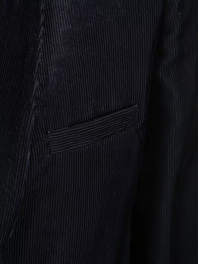 Forte Forte Tailored Black Acetate Jacket With Notched Lapels And Single-button Closure In Black