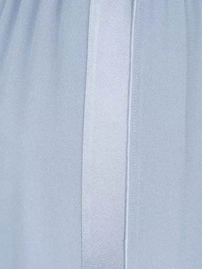 Forte Forte Relaxed-fit Blue Trousers With Straight Leg Design And Subtle Sheen In Blue