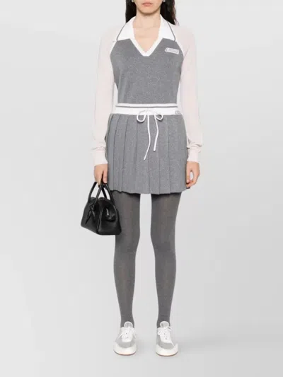 Casablanca Long Sleeve Tennis Polo Shirt In Gray