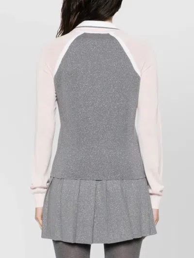 Casablanca Long Sleeve Tennis Polo Shirt In Gray