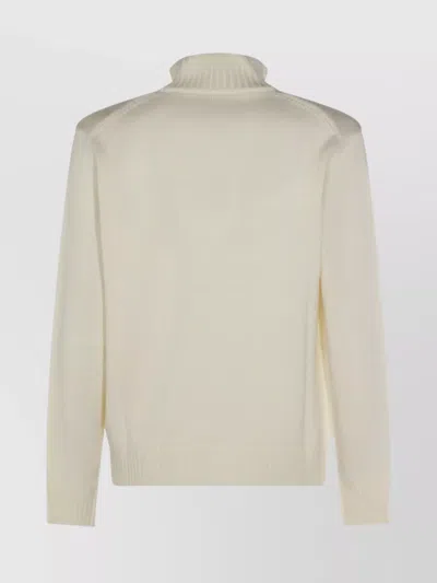 Zanone Minimalist Knit Sweater With Timeless Silhouette In White