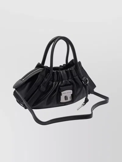 Marc Jacobs The Croc Cristina Small Satchel Crossbody Bag In Black