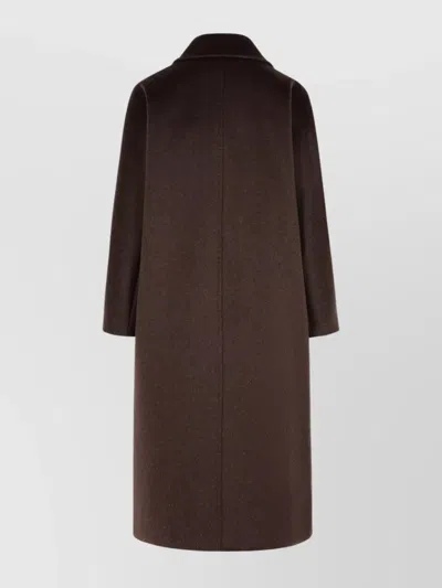 Max Mara Oversized Coat In Cashmere, Alpaca And Wool In Brown